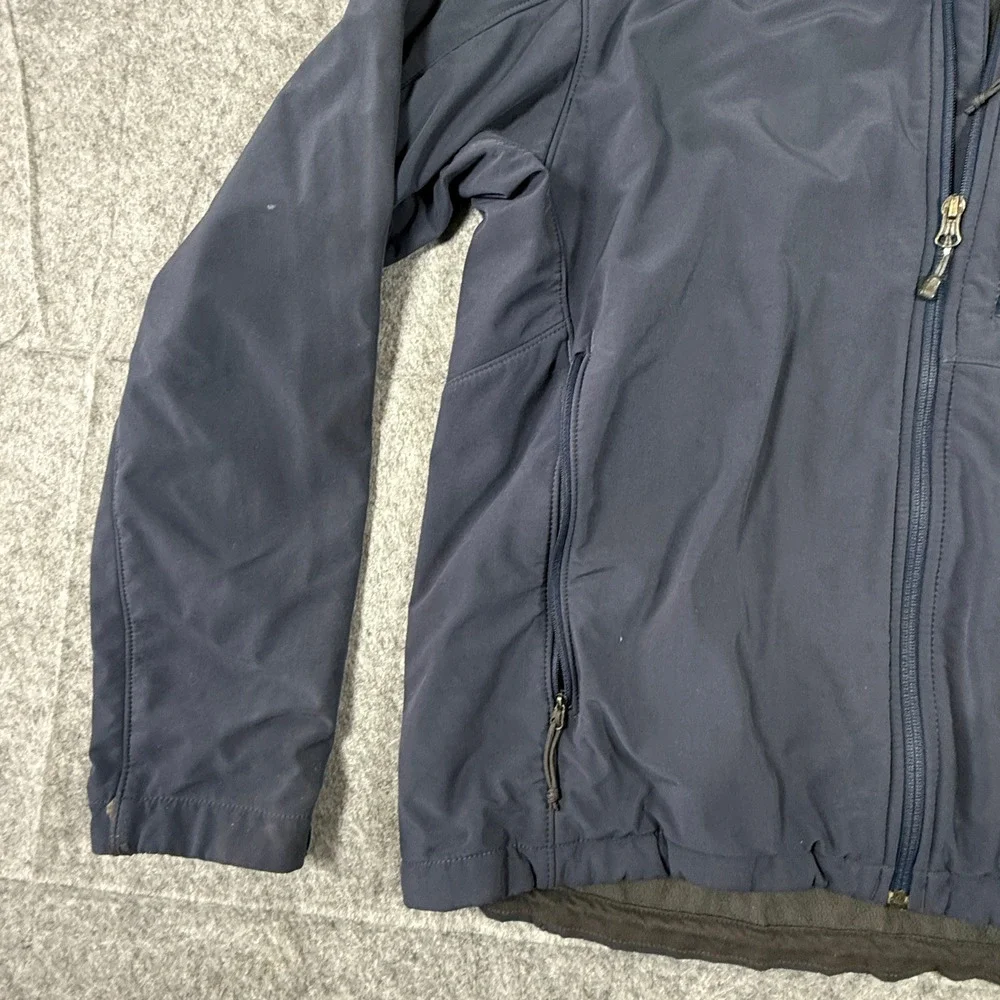 The North Face Softshell Jacket Men Large Navy Blue Fleece Lined Full Zip